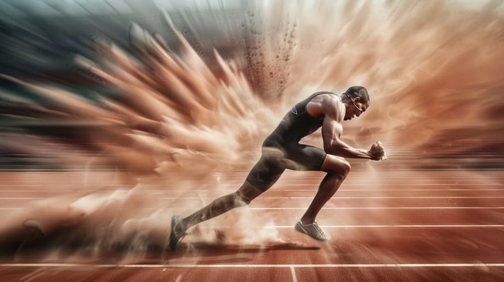 explosive-sprint-start-stockcake